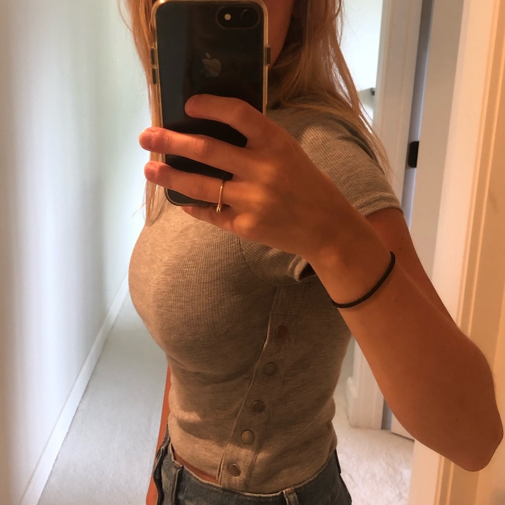 Free people gray top